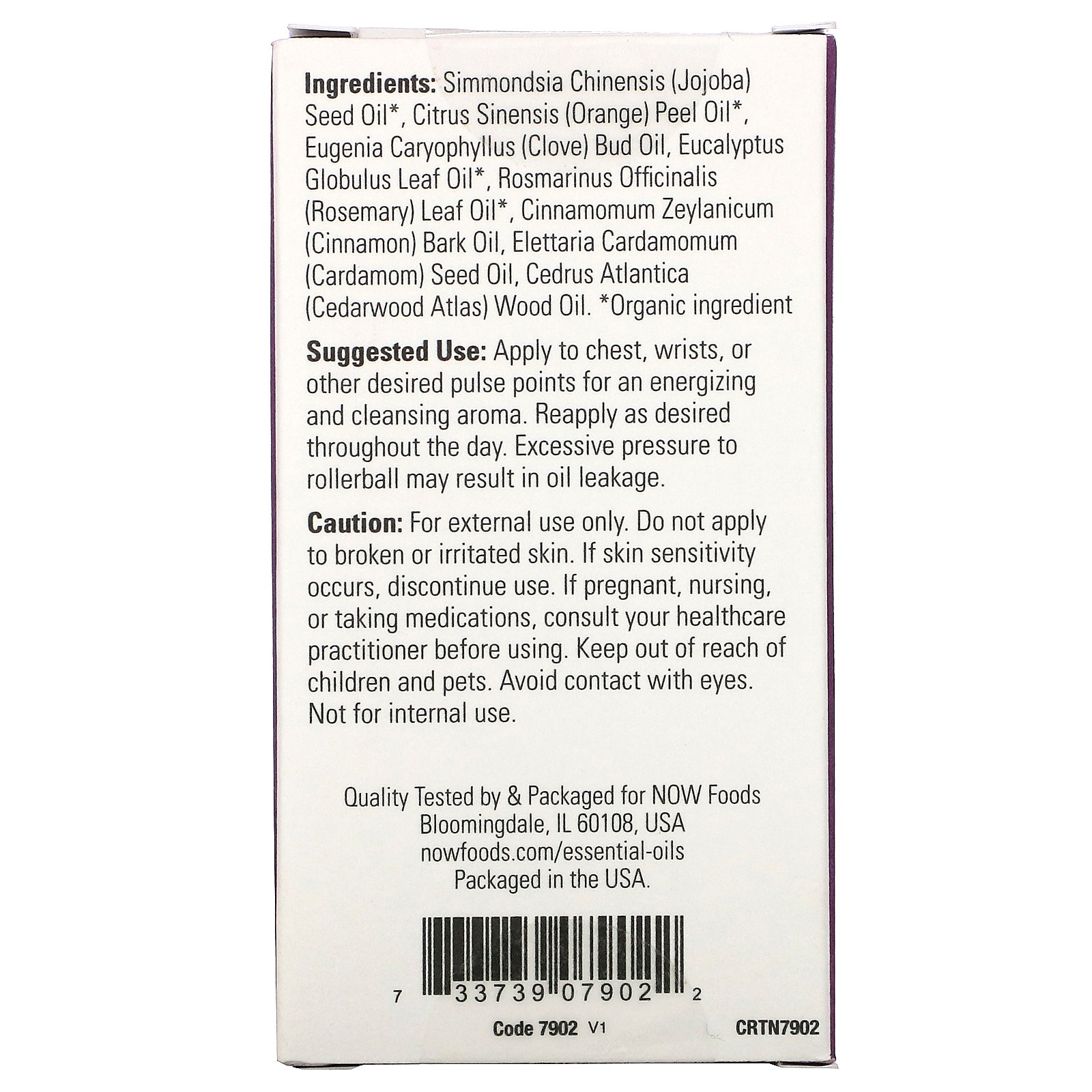 Now Foods, Essential Oils, Seasonal Defense Roll-On, 1/3 fl oz (10 ml) - Imagem 2