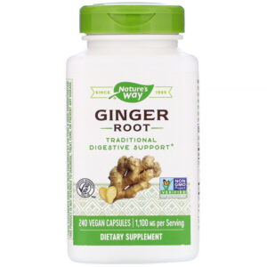 Nature's Way, Raiz de Gengibre, 1.100 mg, 240 Cápsulas Veganas