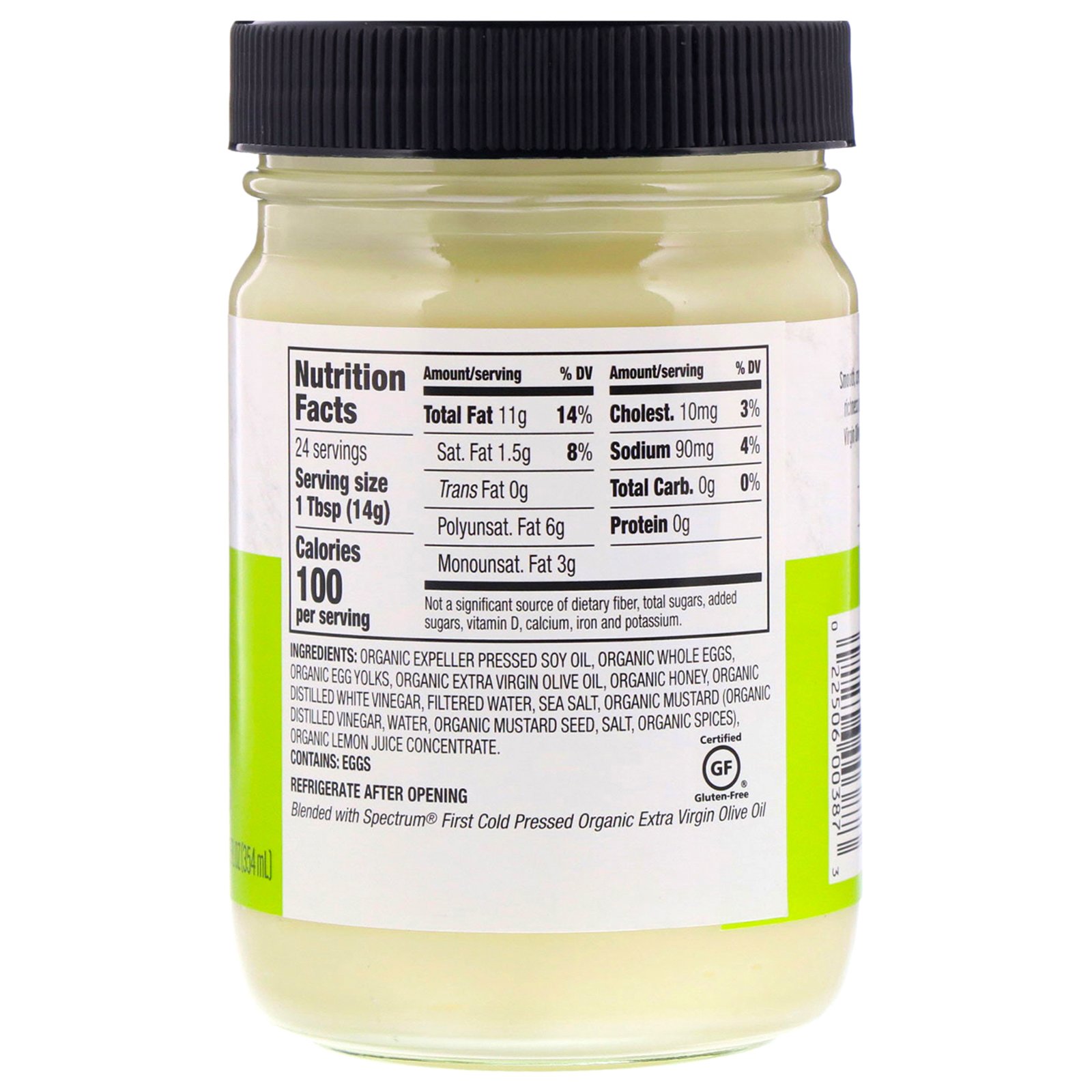 Spectrum Culinary, Maionese orgânica com azeite de oliva, 12 fl. oz. (354 mL) - Imagem 2