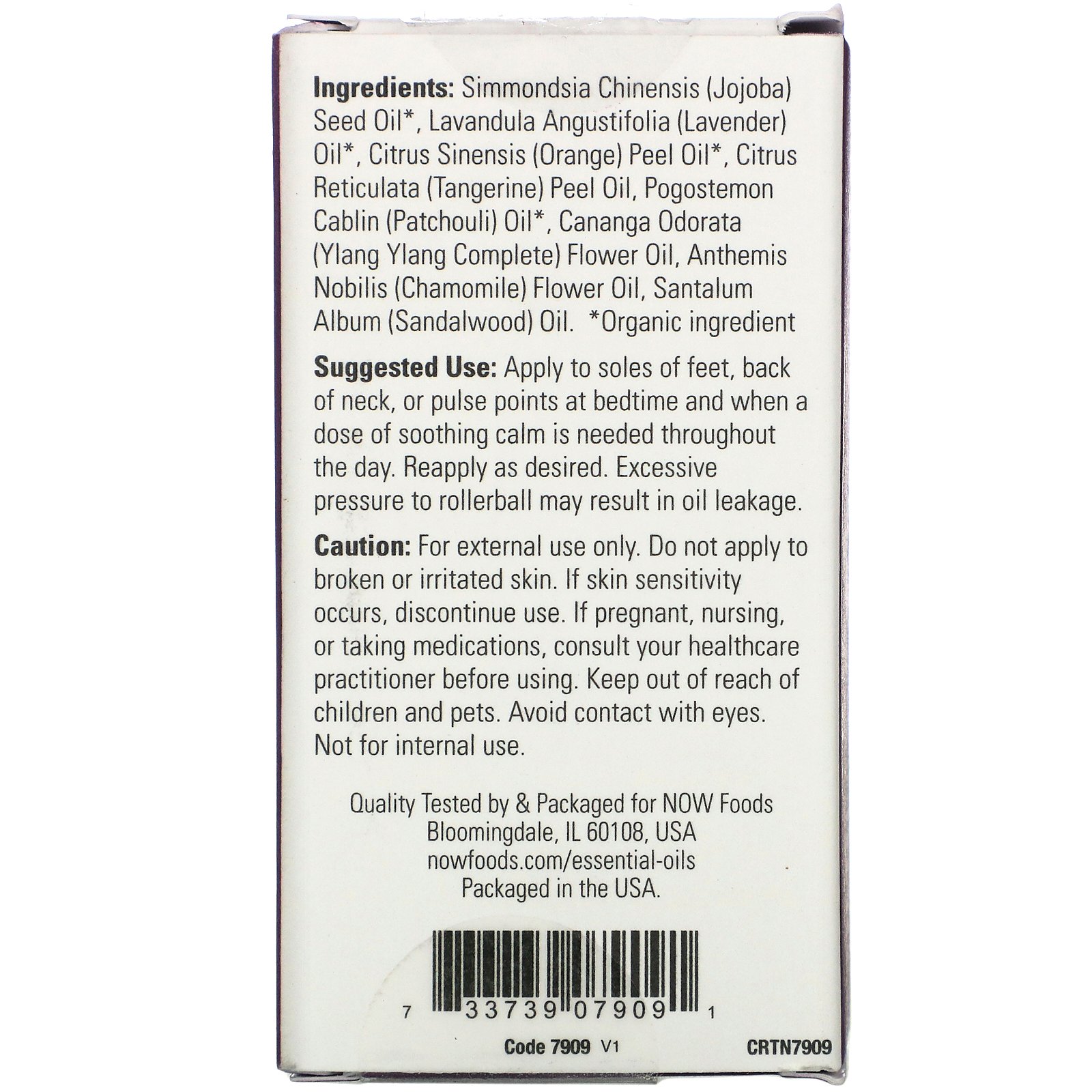NOW Foods, Essential Oils, Take a Zen Ten Roll On, 1/3 fl oz (10 ml) - Imagem 2