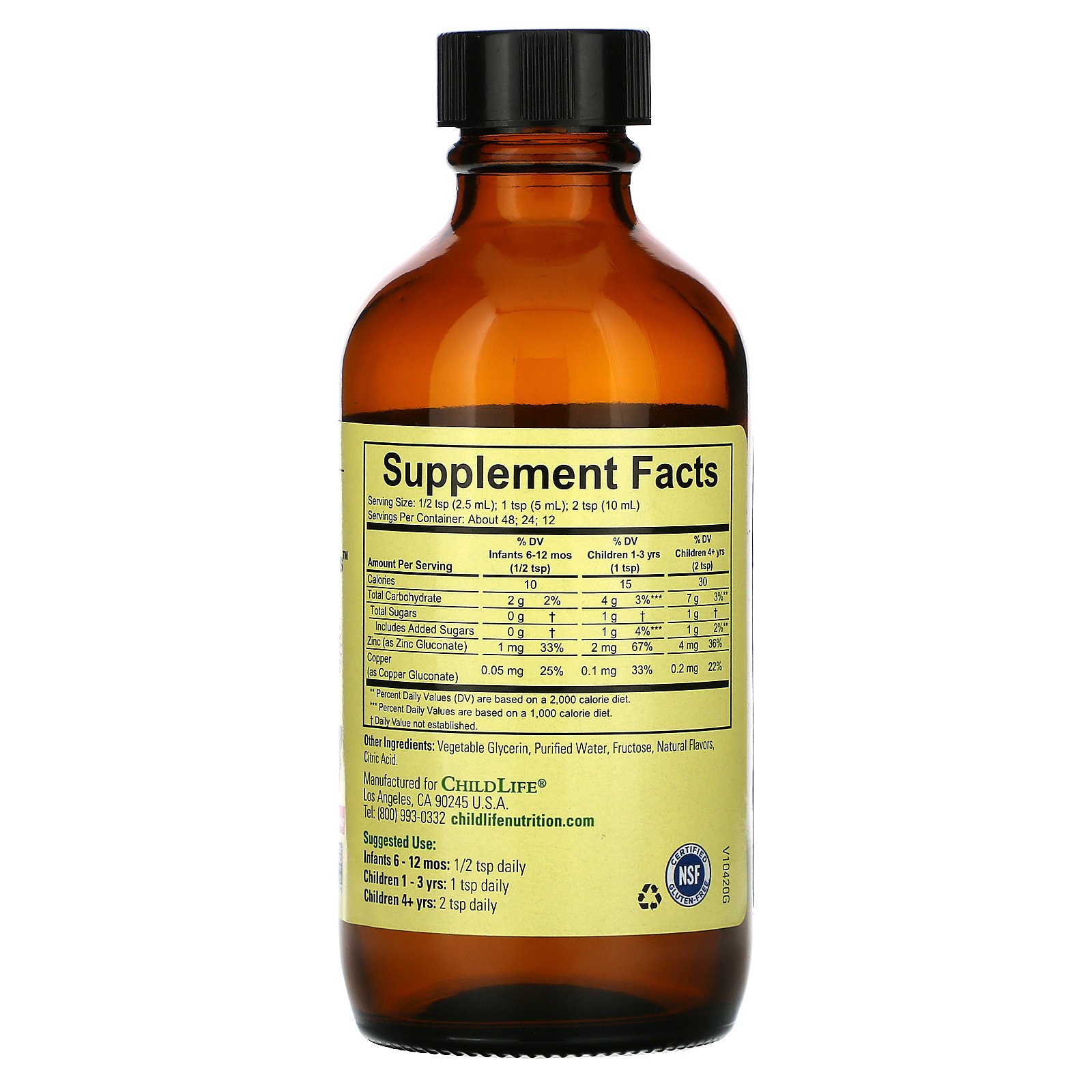 ChildLife, Essentials, Zinc Plus, Natural Mango Strawberry Flavor, 4 fl oz (118 ml) - Imagem 2