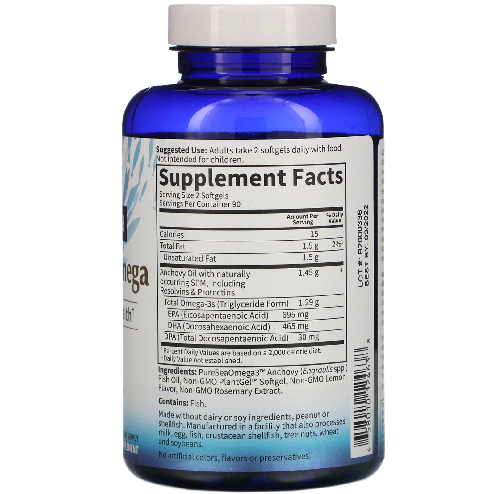 Garden of Life, Dr. Formulated, Advanced Omega, Lemon, 180 Softgels - Imagem 2