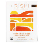 Comprar rishi tea, organic botanical blend, turmeric ginger, caffeine-free, 15 tea bags, 1. 74 oz (49. 5 g) preço no brasil alimentos chá chá de ervas chá de frutas marcas a-z twinings suplemento importado loja 7 online promoção -