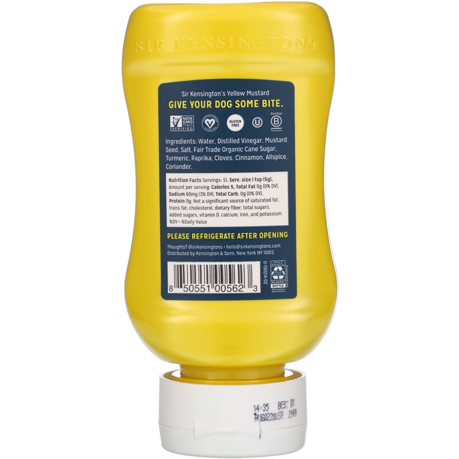 Sir Kensington's, Mostarda Amarela, 255 g (9 oz) - Imagem 2