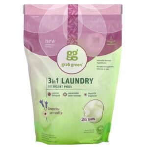 Comprar grab green, 3 in 1 laundry detergent pods, lavender with vanilla, 24 loads, 13. 5 oz (384 g) preço no brasil detergentes lar lavanderia limpeza marcas a-z nellie's suplemento importado loja 5 online promoção -