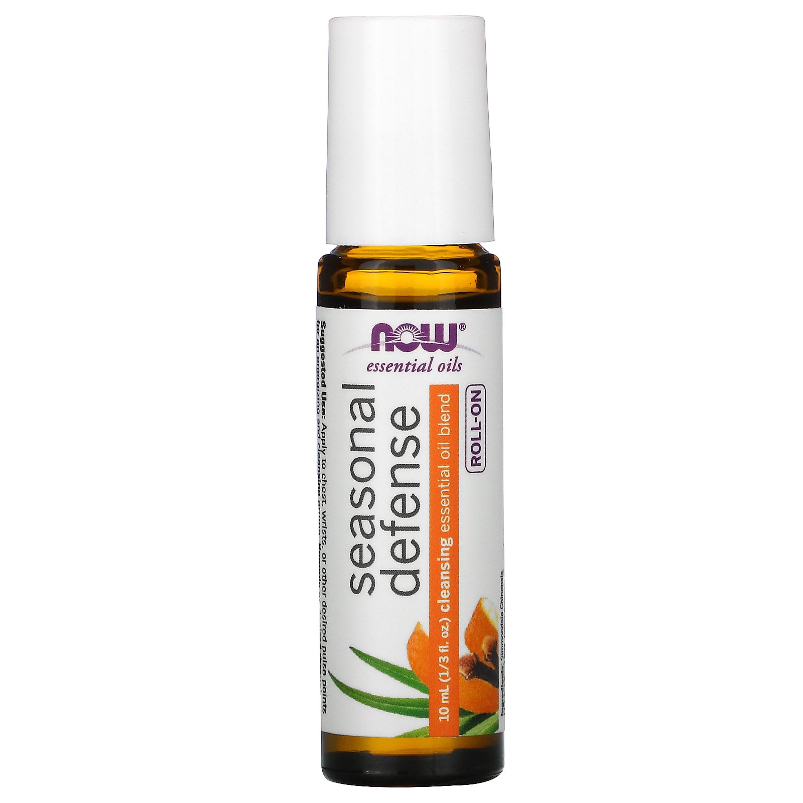 Now Foods, Essential Oils, Seasonal Defense Roll-On, 1/3 fl oz (10 ml) - Imagem 3