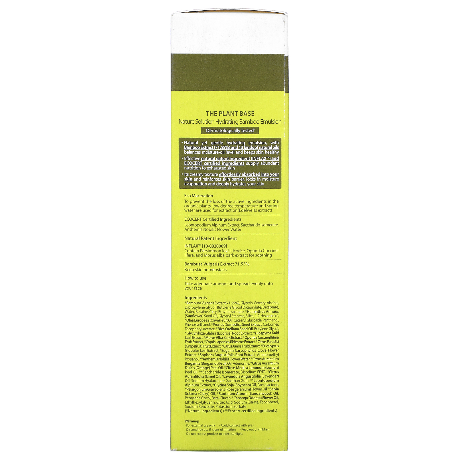 The Plant Base, Nature Solution, Emulsão Hidratante de Bambu, 150 ml (5,07 fl oz) - Imagem 3