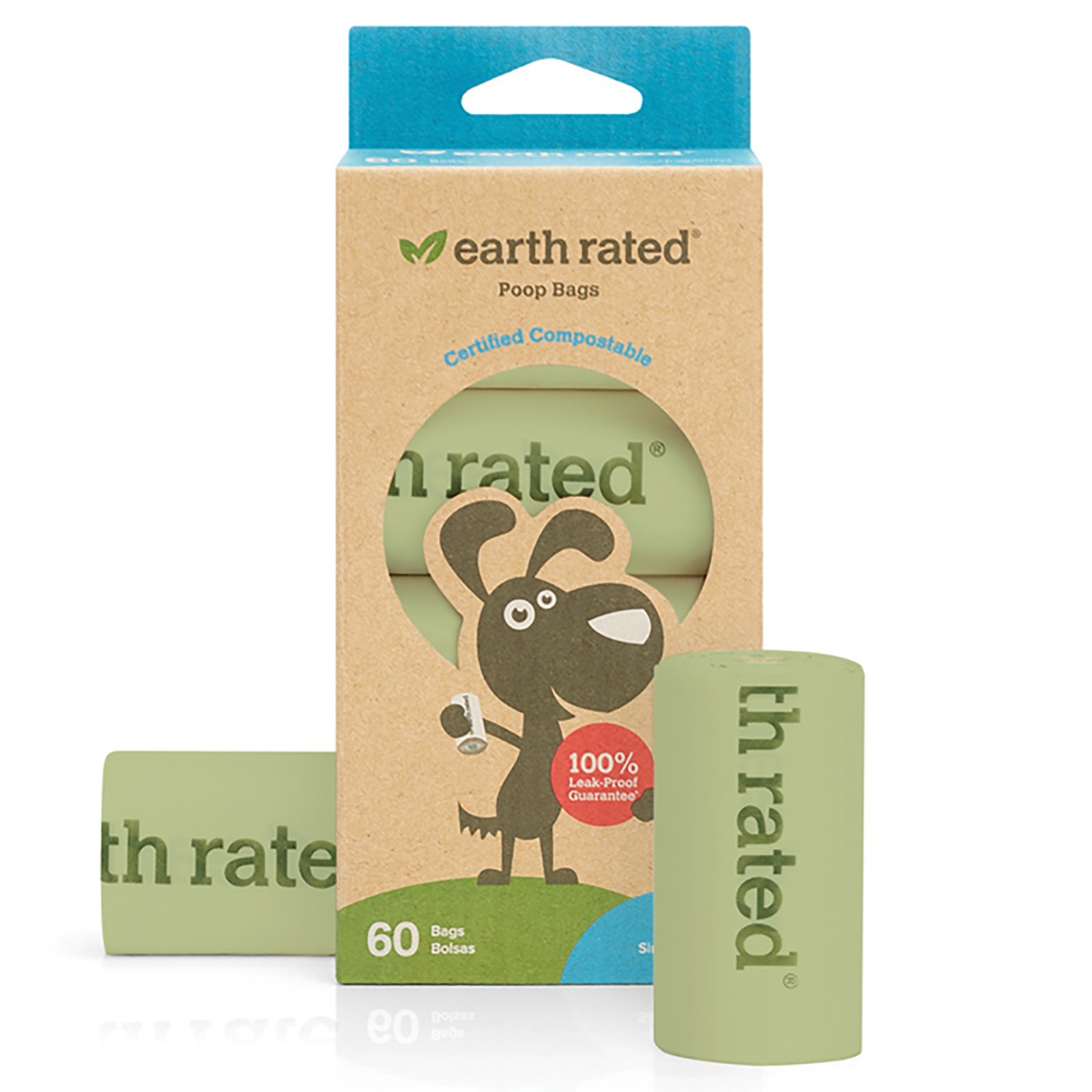 Earth Rated, Saquinhos Compostáveis para Cães, Sem Perfume, 60 Saquinhos, 4 Rolos - Imagem 4