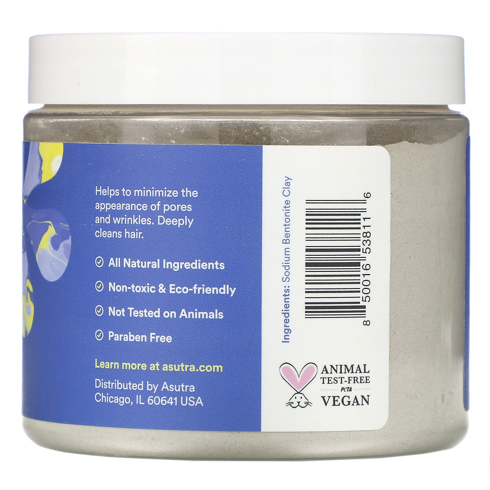 Asutra, Take Out The Toxins, Healing Clay, Natural Unscented, 1 lb (16 oz) - Imagem 2