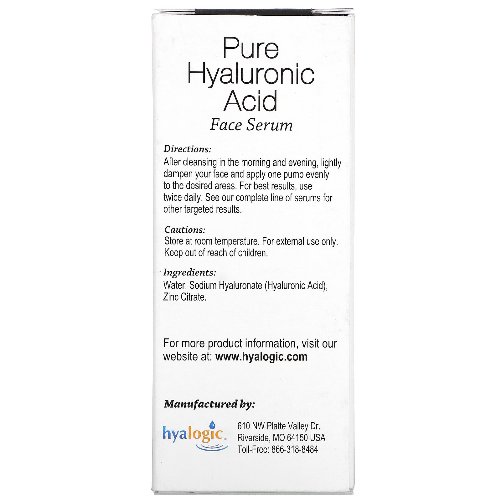 Hyalogic, Pure Hyaluronic Acid Face Serum, 1 fl oz (30 ml) - Imagem 3