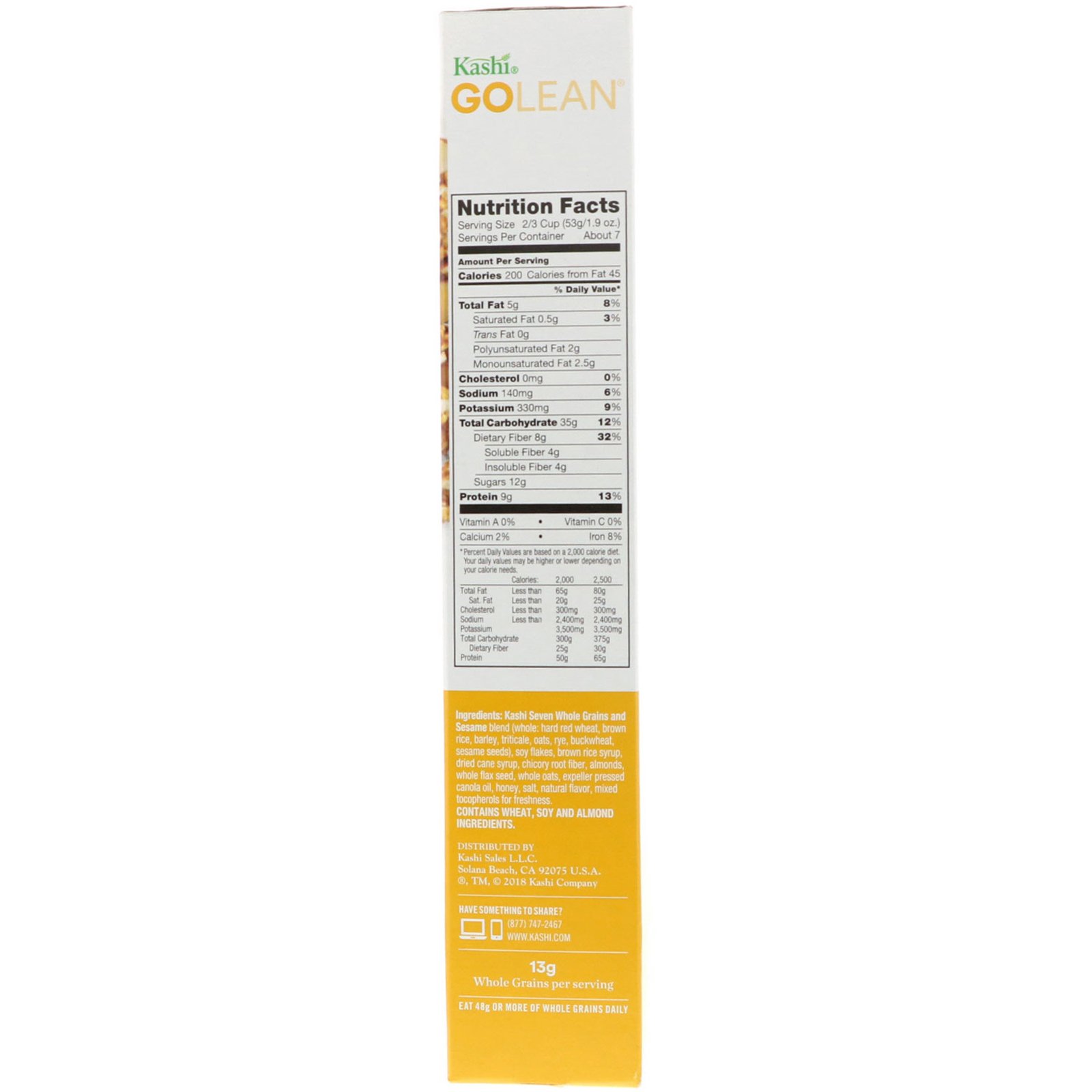 Kashi, GoLean Crunch! Honey Almond Flax, 397 g - Imagem 2