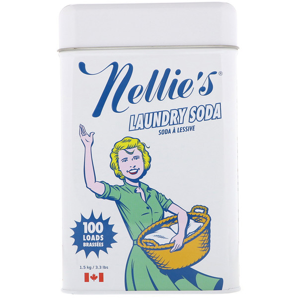 Nellie's, Sabão em Pó para Roupas, 100 Cargas, 1,5 kg (3,3 lbs)