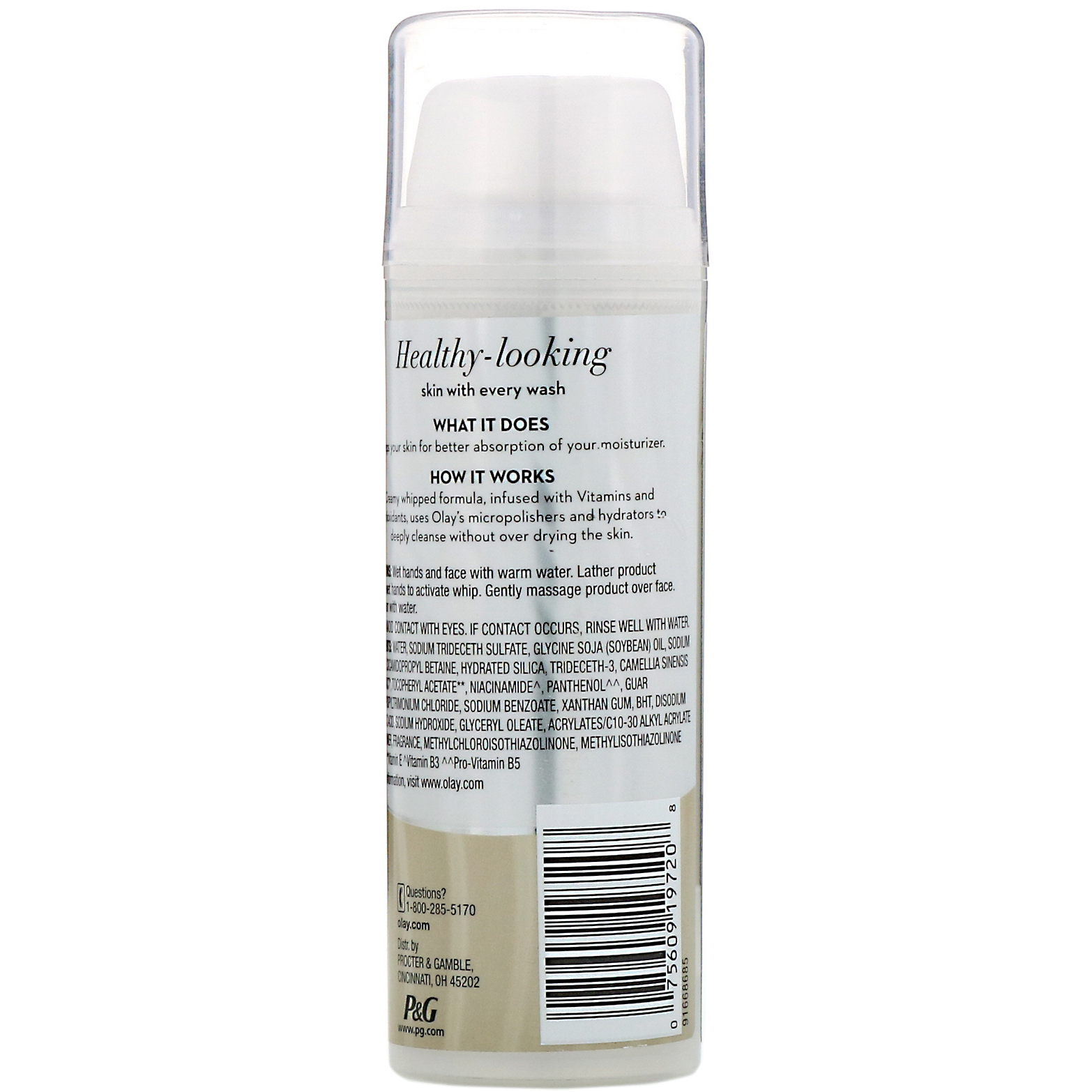 Olay, Total Effects, Cleansing Whip, Creme de Limpeza para Brilho, 150 ml (5 fl oz) - Imagem 3