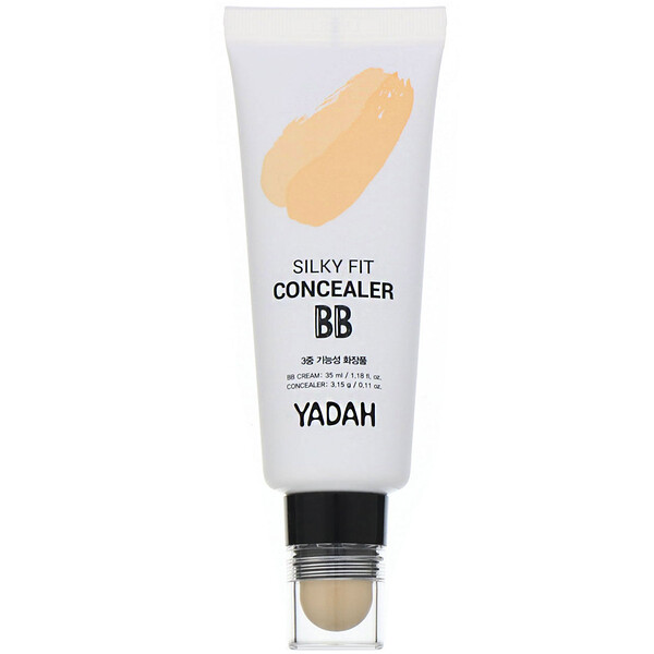 Yadah, Corretivo Silky Fit BB, 2 em 1, N23 Bege natural, 35 ml/3,15 g