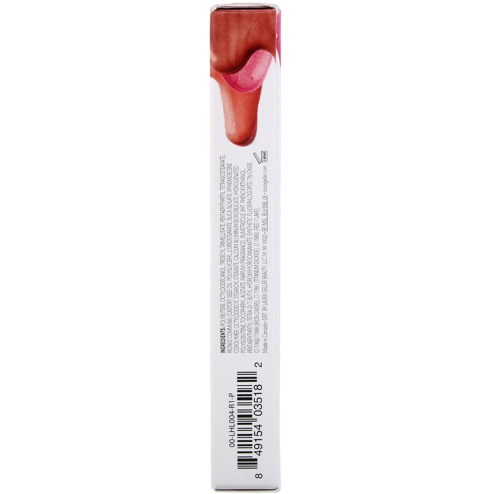 Laura Geller, Beijos nudes, batom labial de brilho, Blushing, 2,9 ml - Imagem 3