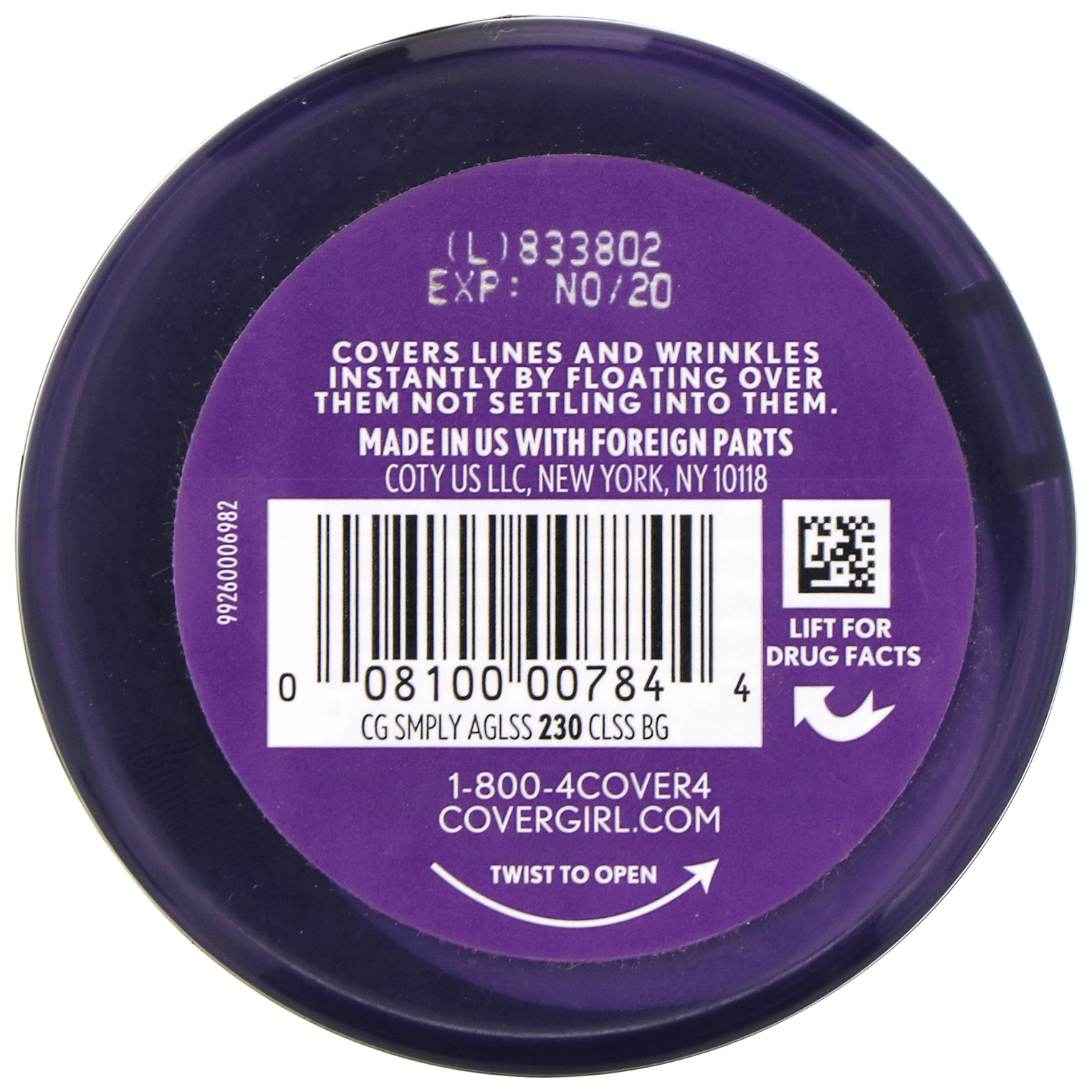 Covergirl, Base Olay Simply Ageless, 230 Bege clássico, 12 g - Imagem 3