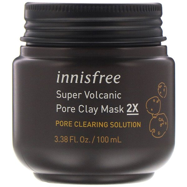 Innisfree, Máscara de Argila Porosa Super Vulcânica 2X, 3,38 fl oz (100 ml)