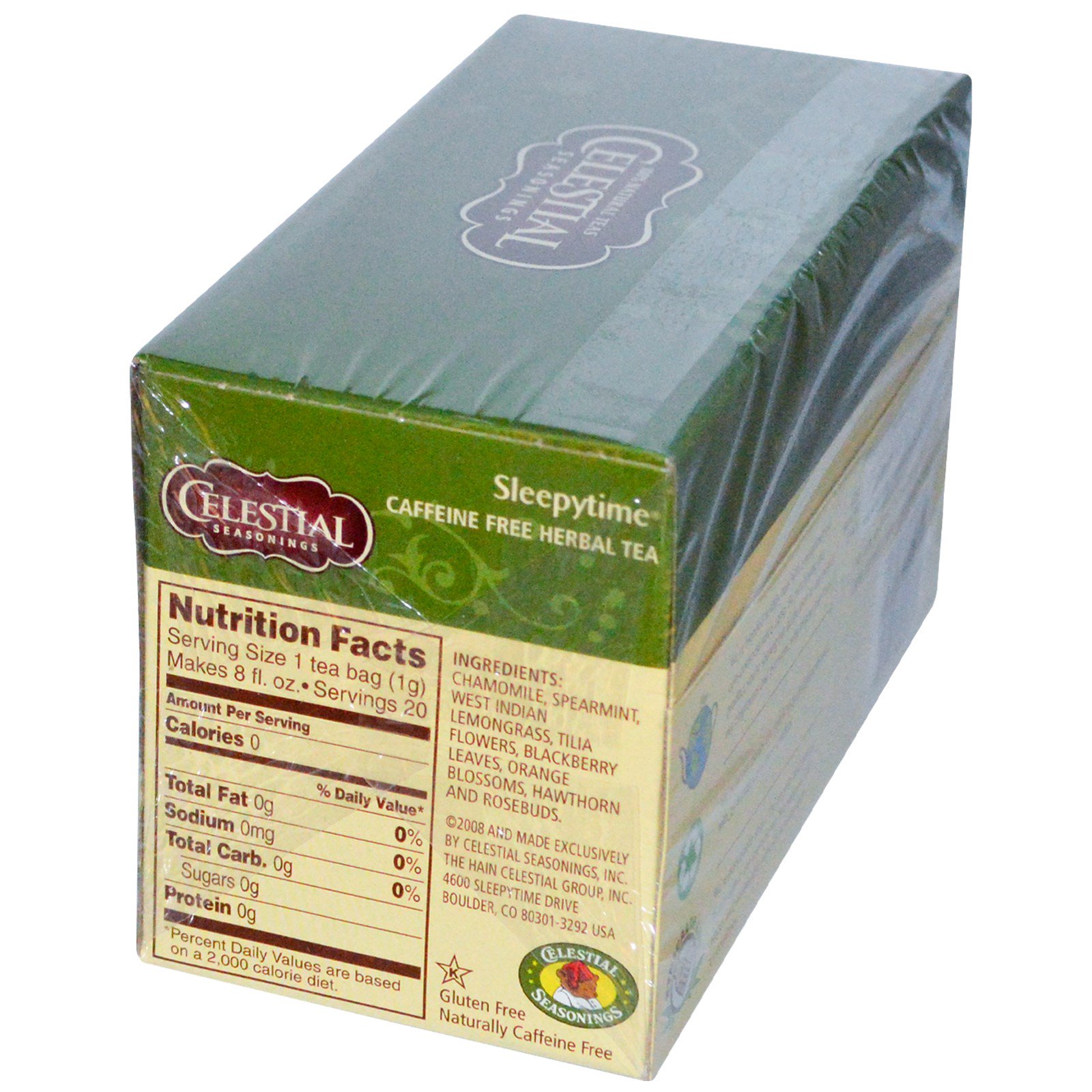 Celestial Seasonings, Chá de Ervas, Hora do Sono, Sem Cafeína, 20 Pacotes de Chá, 1,0 oz (29 g) - Imagem 2