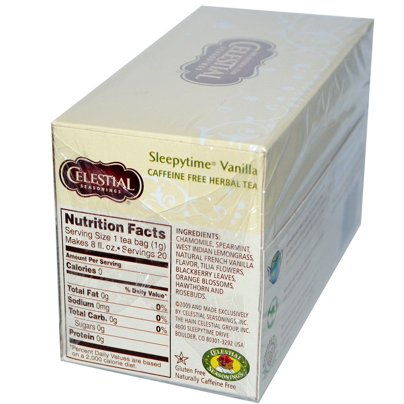 Celestial Seasonings, Chá de Ervas, Baunilha para a Hora de Dormir, sem cafeína, 20 sachês de chá, 1.0 oz (29 g) - Imagem 2
