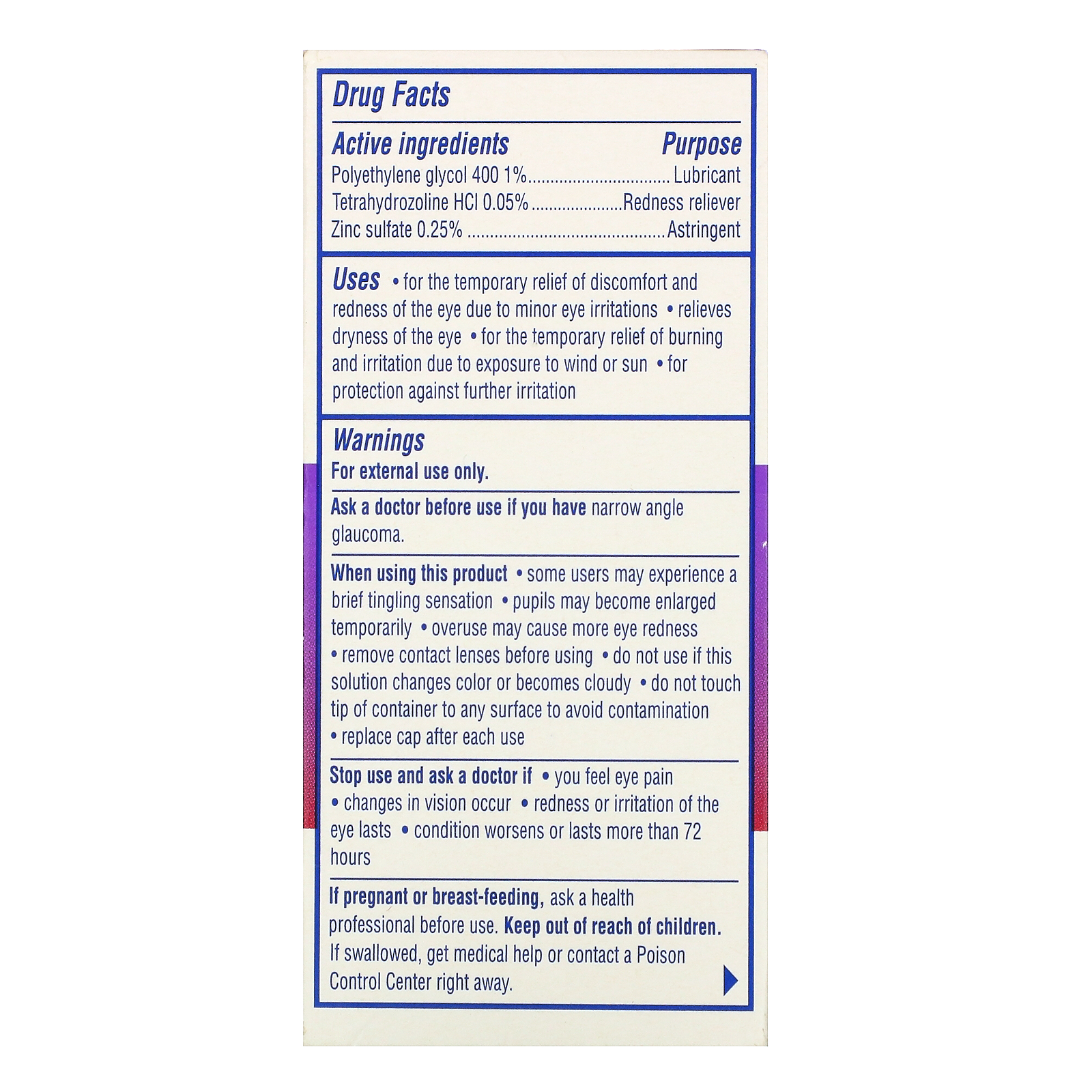 Visine, Red Eye Total Comfort, Multi-Symptom Eye Drops, 1/2 fl oz (15 ml) - Imagem 3