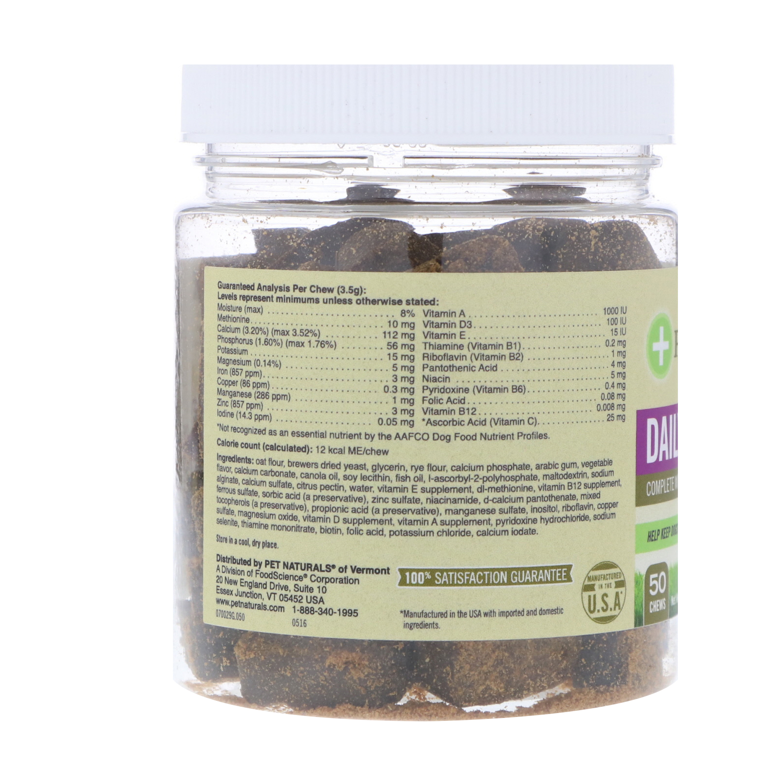 Pet Naturals of Vermont, Multi Diário, Para Cães, 50 Mastigáveis, 6,17 oz (175 g) - Imagem 2
