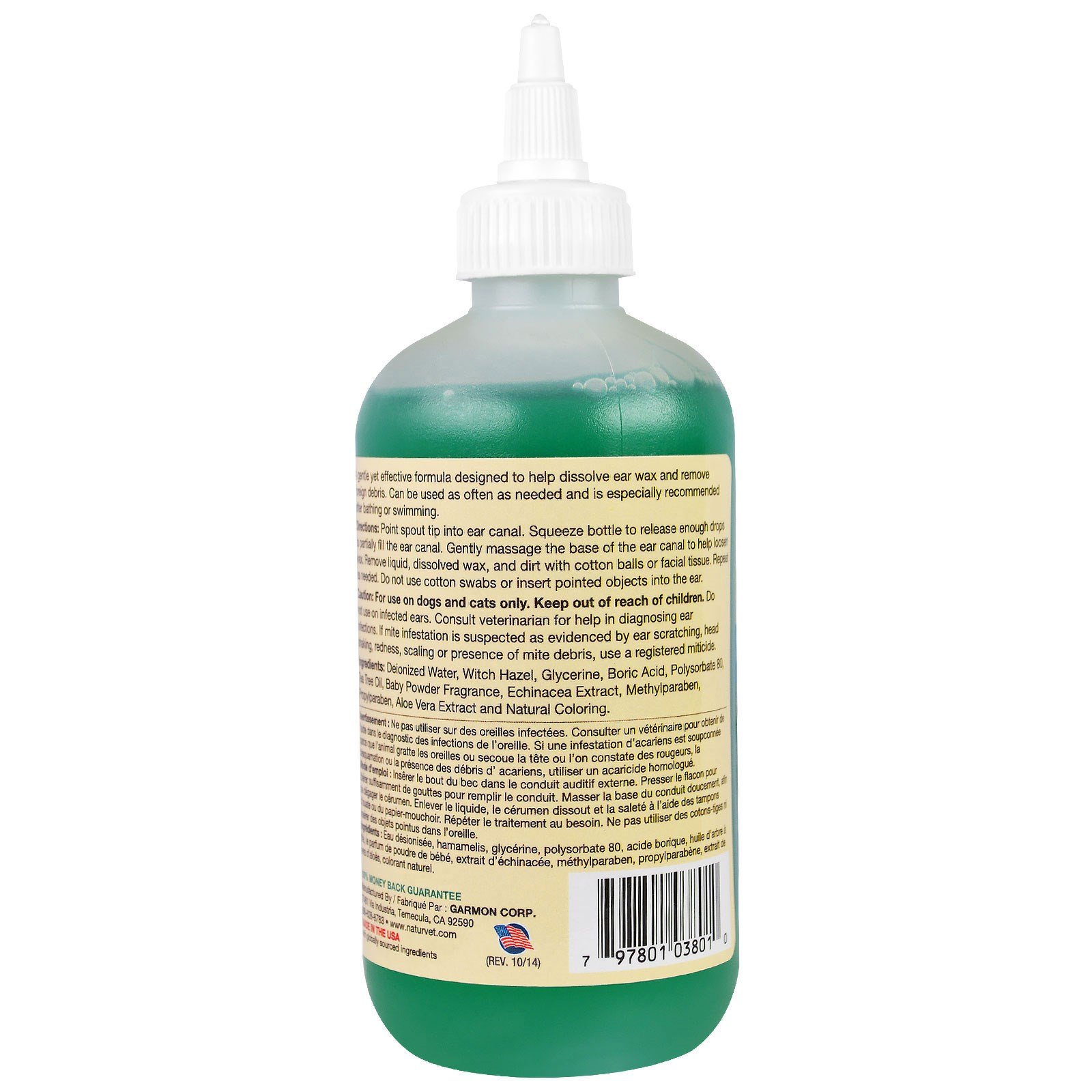 NaturVet, Limpa Ouvidos Com Óleo de Árvore-do-Chá, Cheirinho de Bebê, 236 ml (8 fl oz) - Imagem 2