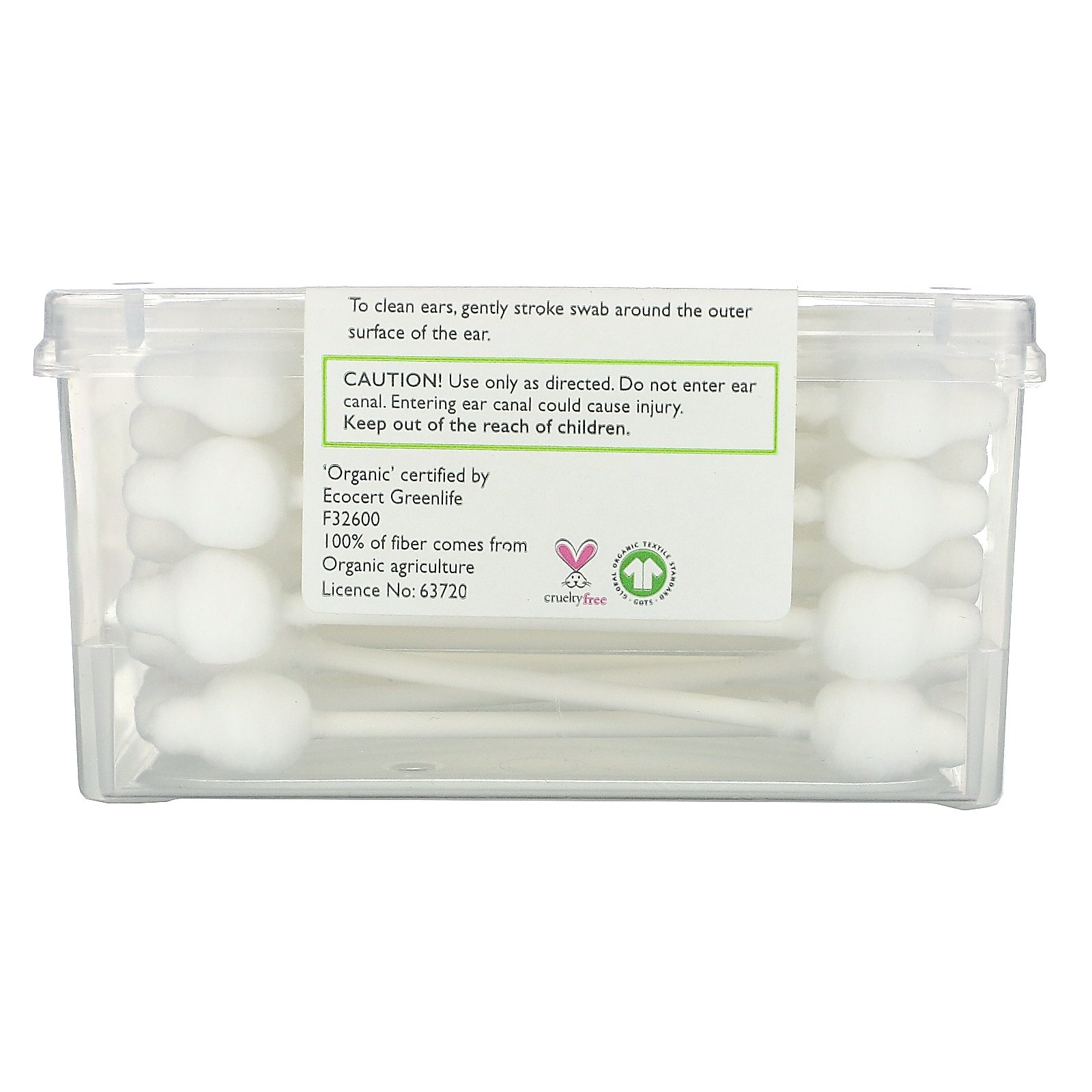 Sky Organics, Baby Organic Cotton Swabs, 60 Count - Imagem 2
