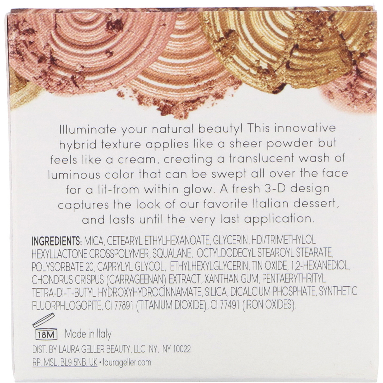 Laura Geller, Iluminador Baked Gelato Swirl, Mel Dourado, 4,5 g (0,16 oz) - Imagem 3