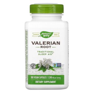 Nature's Way, Raiz Valeriana, 530 mg, 180 Cápsulas Vegetais