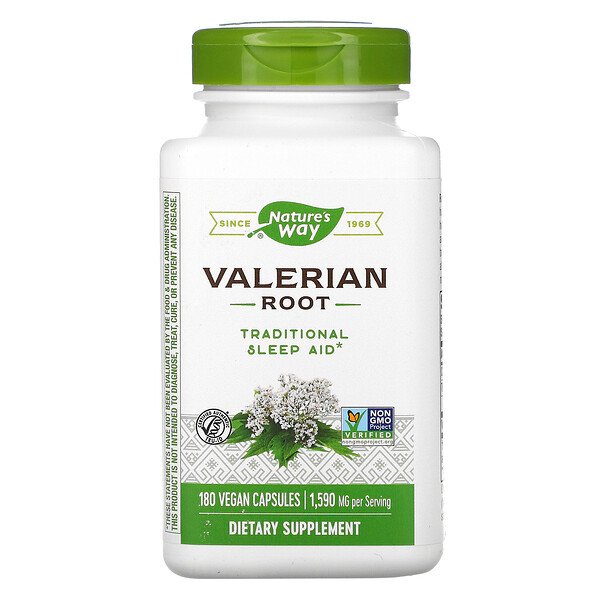 Nature's Way, Raiz Valeriana, 530 mg, 180 Cápsulas Vegetais