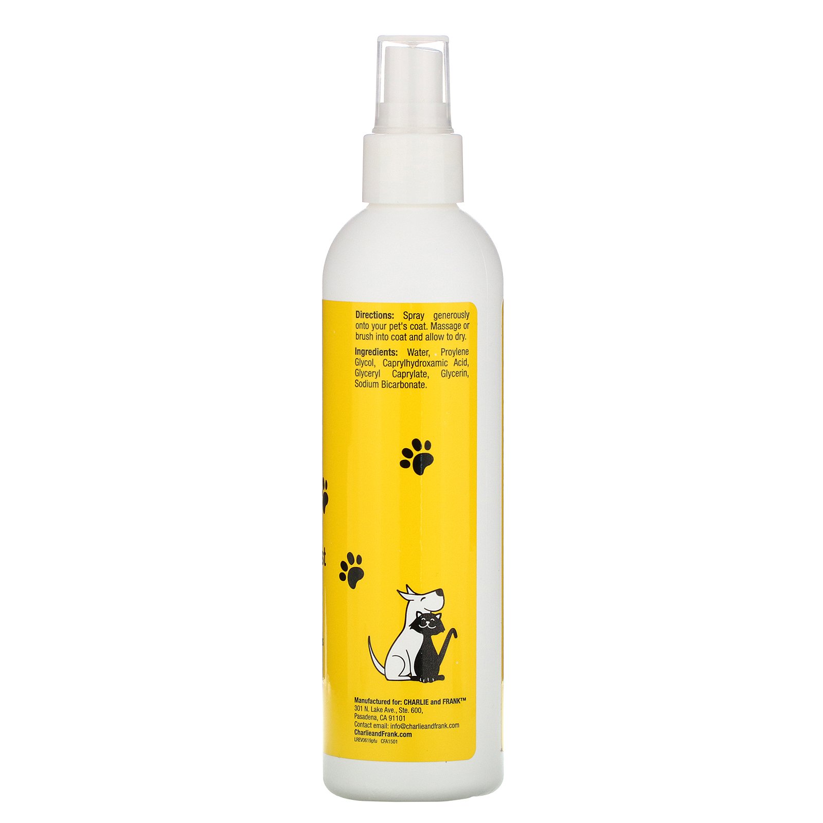 Charlie & Frank, Spray de Limpeza para Animais de Estimação Smell Good, Sem Perfume, 237 ml (8 fl oz) - Imagem 2