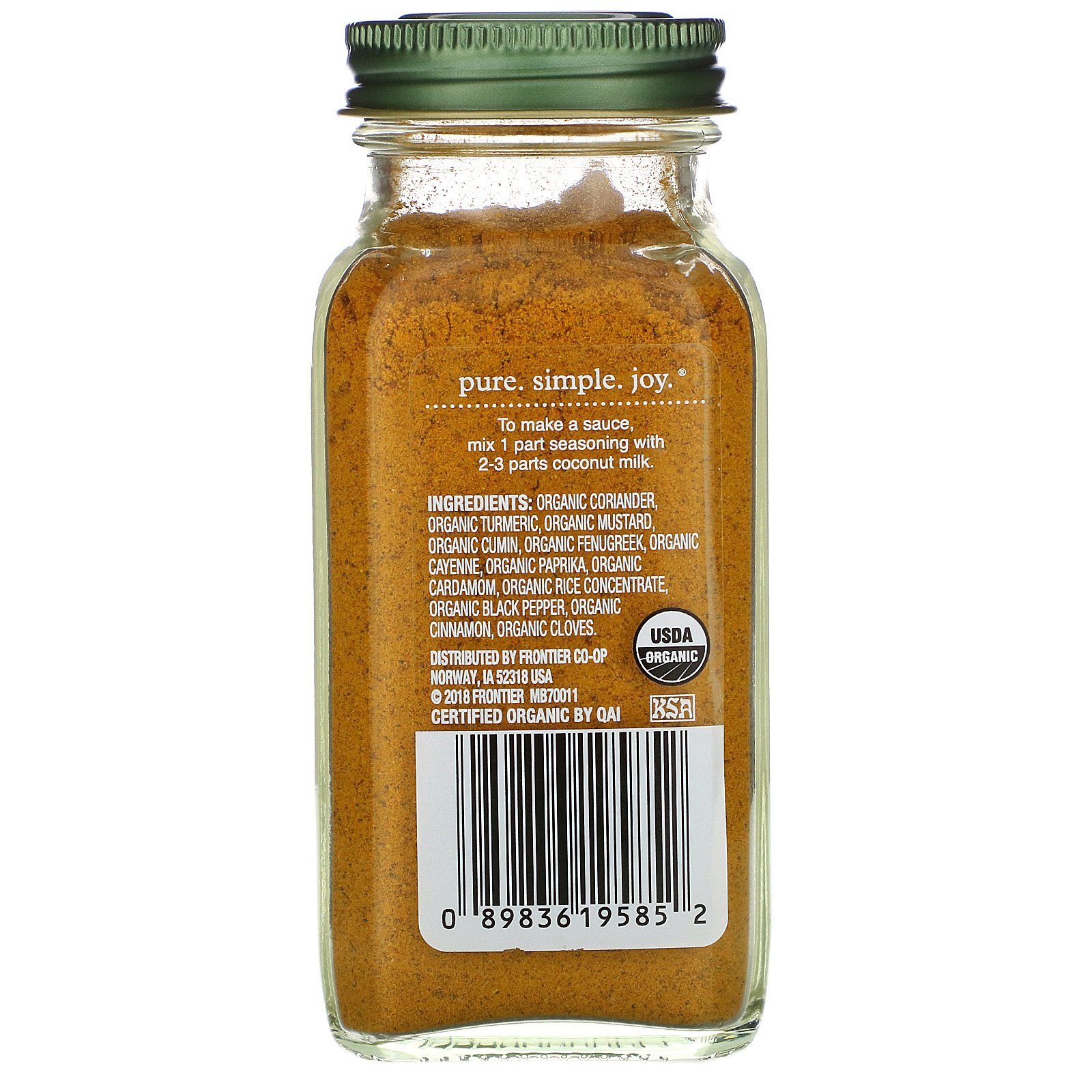 Simply Organic, Caril Picante em Pó, 2,80 oz (79 g) - Imagem 2