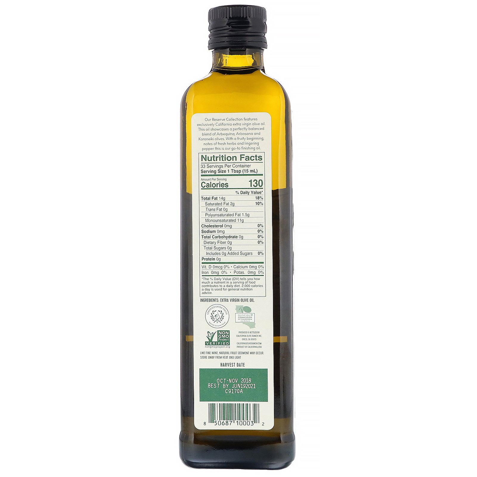 California Olive Ranch, Azeite de Oliva Extravirgem, Miller's Blend, 16,9 fl oz (500 ml) - Imagem 2