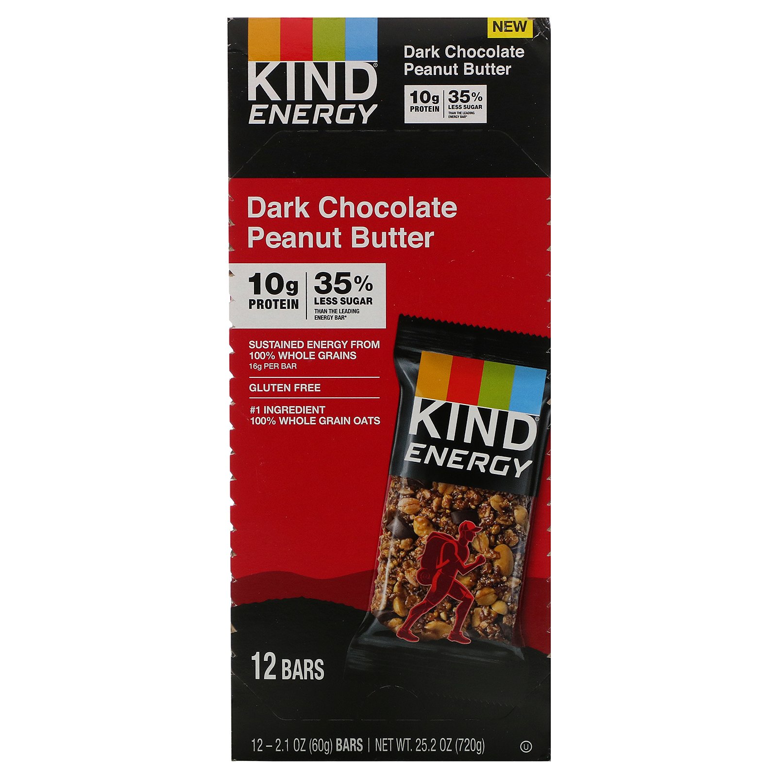 KIND Bars, Energy, Dark Chocolate Peanut Butter , 12 Bars, 2.1 oz (60 g) Each - Imagem 2