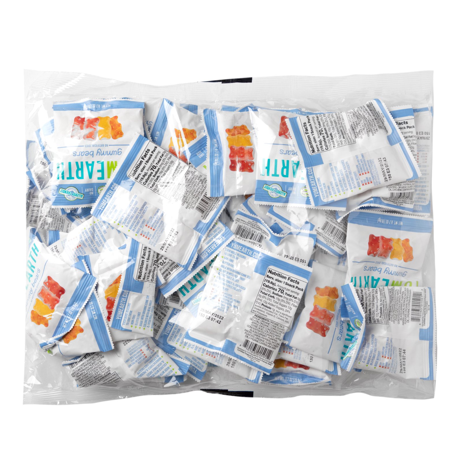 YumEarth, Gummy Bears, Assorted Flavors, 43 Packs, 0.7 oz (19.8 g) Each - Imagem 2