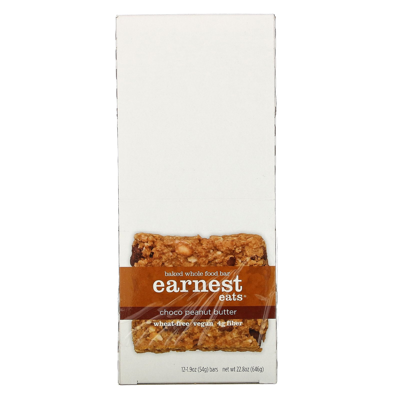 Earnest Eats, Barra Integral Assada, Chocolate e Manteiga de Amendoim, 12 Barras, 54 g Cada - Imagem 2