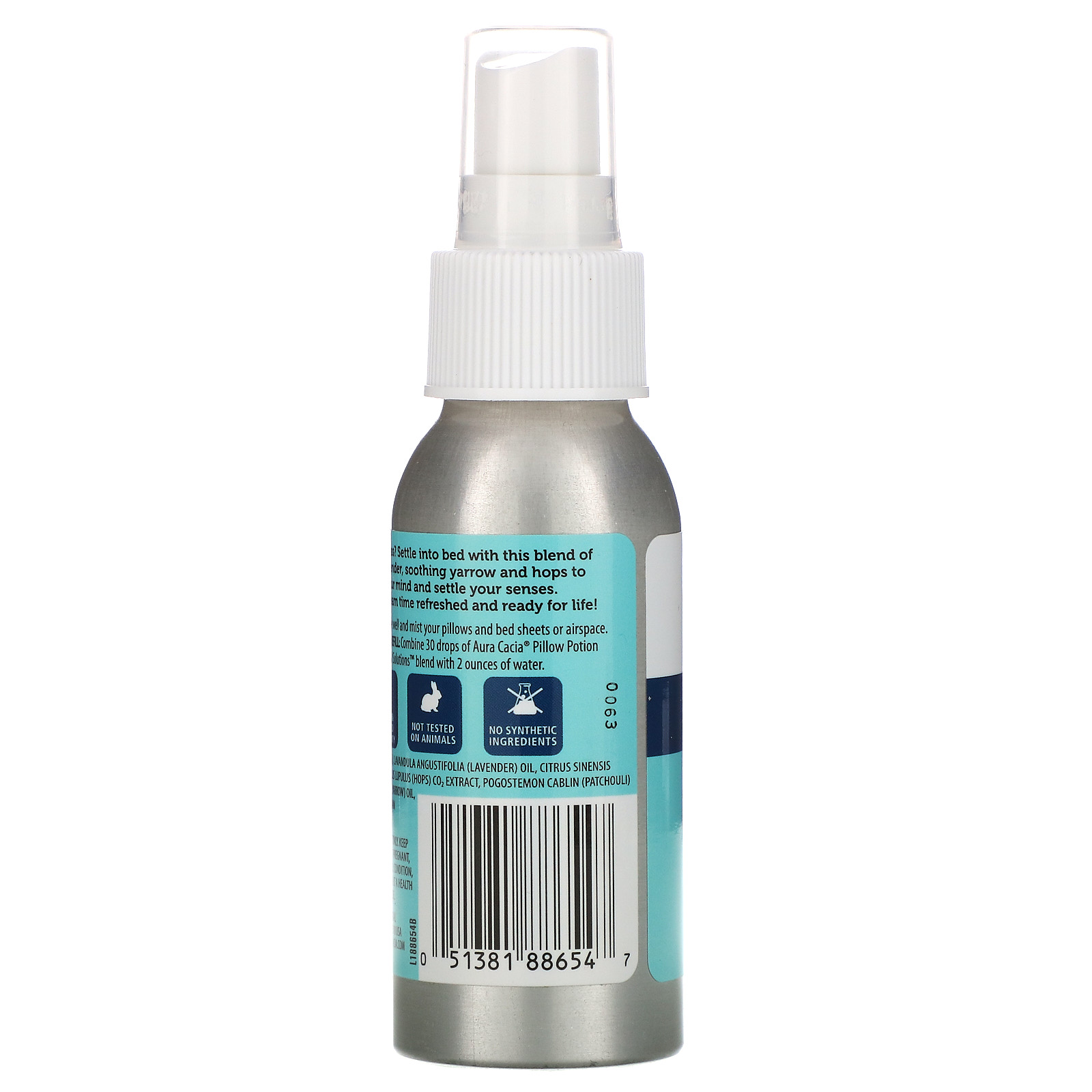 Aura Cacia, Poção do Travesseiro, Spray Essential Solutions, 2 fl oz (59 ml) - Imagem 3