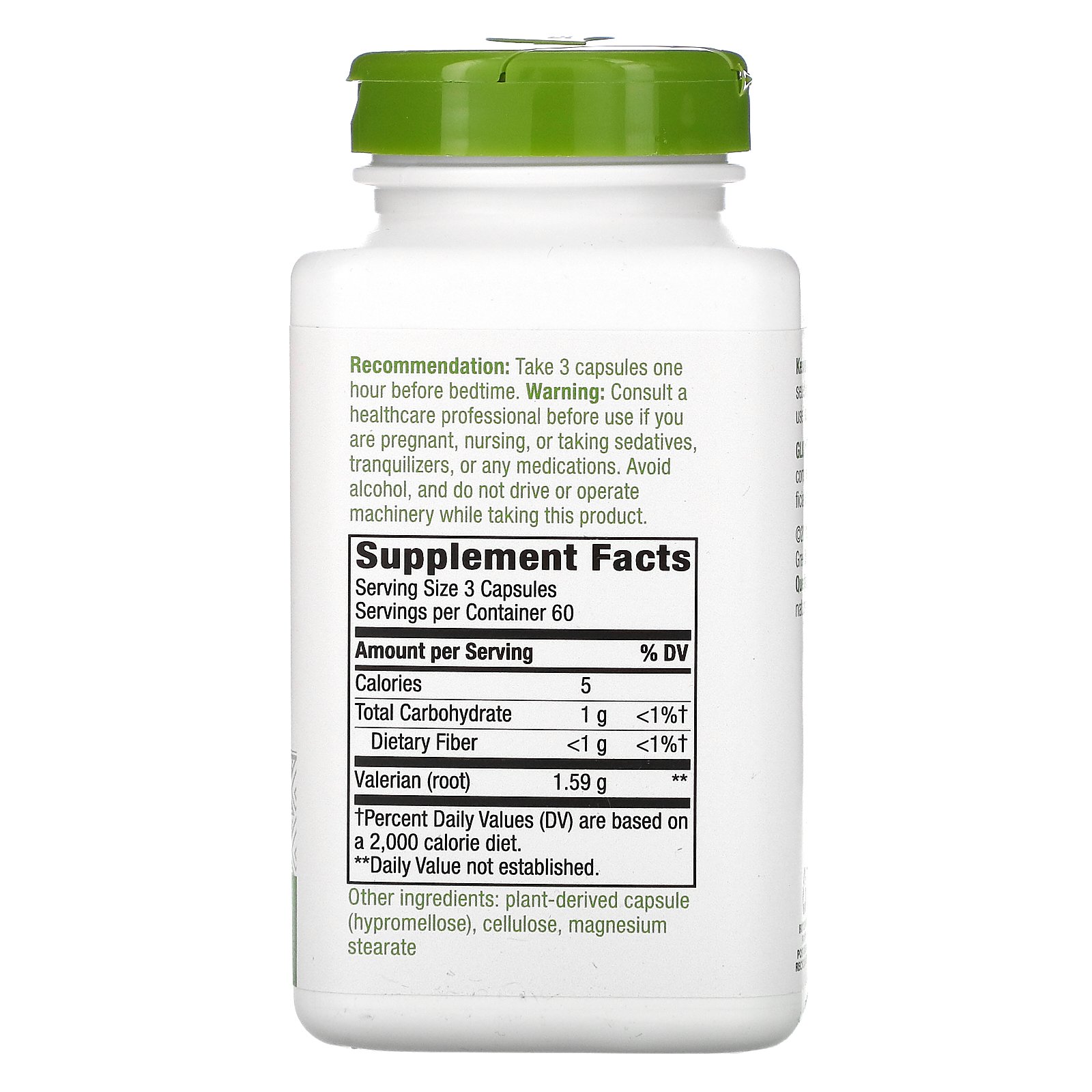 Nature's Way, Raiz Valeriana, 530 mg, 180 Cápsulas Vegetais - Imagem 2