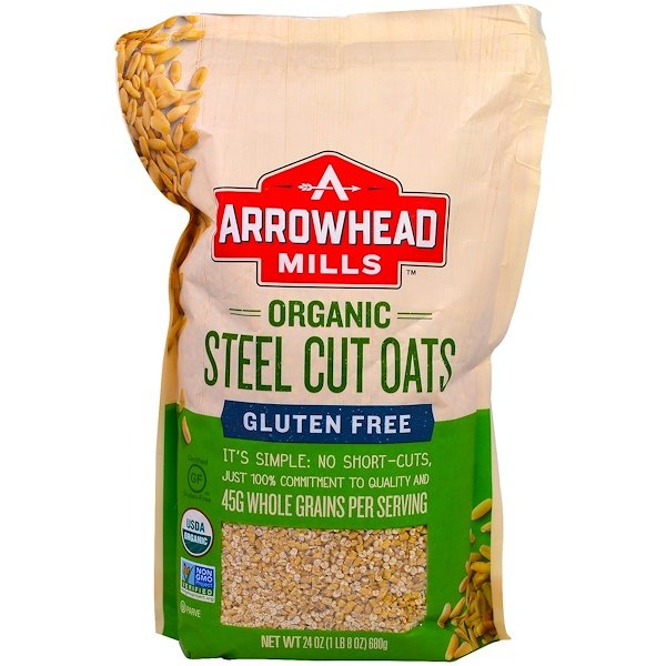 Arrowhead Mills, Aveia Grossa Orgânica, Sem Glúten, 680 g (1,5 lb)