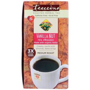 Comprar teeccino, café à base de plantas, médio rosado, noz baunilha, sem cafeína, 25 sacos de chá, 150 g preço no brasil alimentos & lanches café suplemento importado loja 49 online promoção -