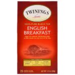 Comprar twinings, chá de café da manhã inglês, 25 saquinhos de chá individuais, 50 g preço no brasil alimentos chá chá de ervas marcas a-z pukka herbs suplemento importado loja 5 online promoção -