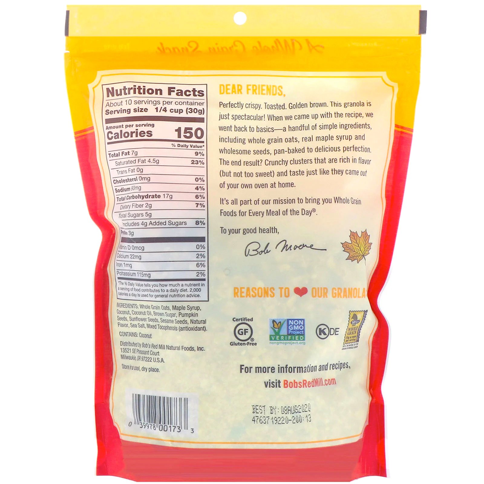 Bob's Red Mill, Granola Assada, Bordo e Sal Marinho, 312 g (11 oz) - Imagem 2