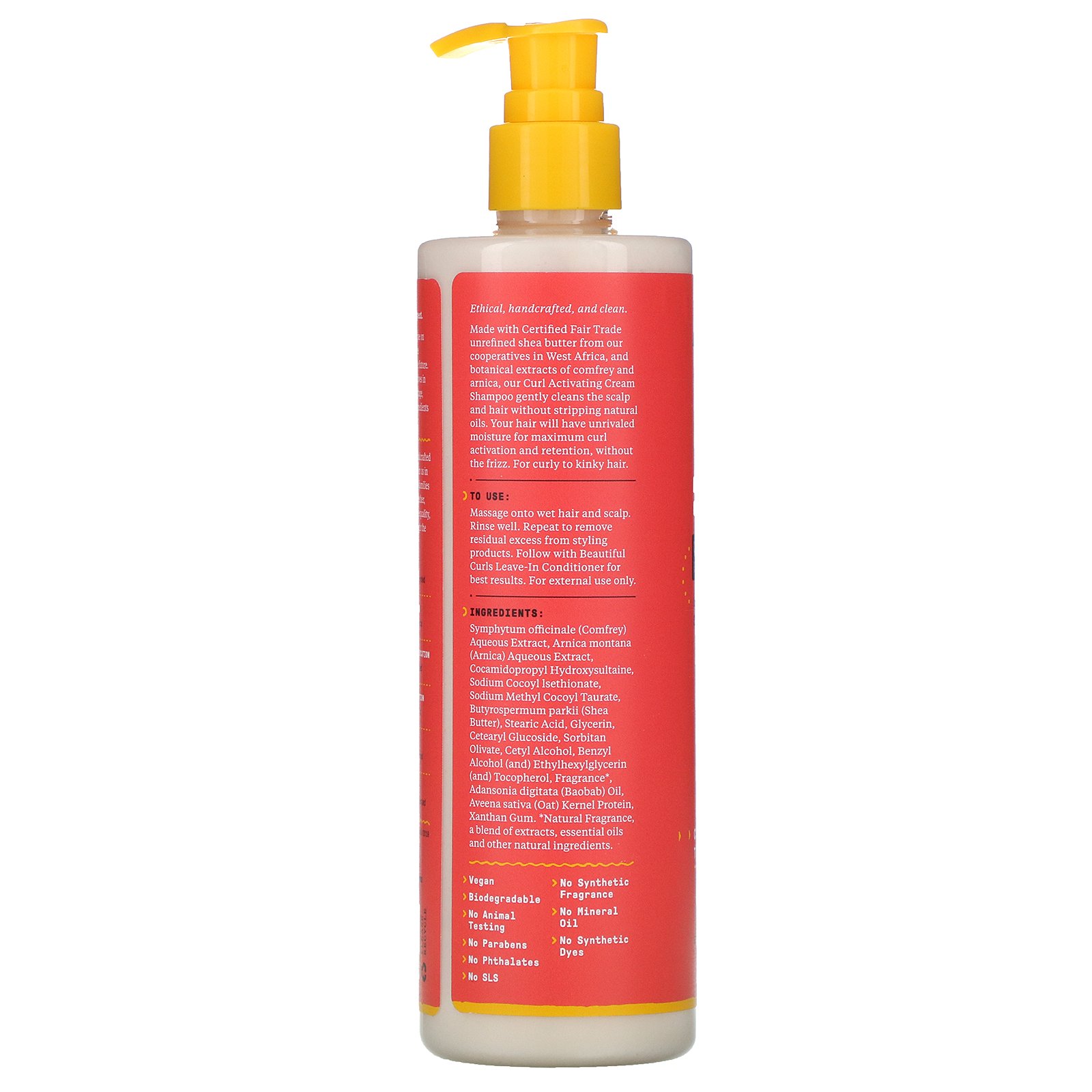 Alaffia, Beautiful Curls, Curl Activating Cream Shampoo, Curly to Kinky, Unrefined Shea Butter, 12 fl oz (354 ml) - Imagem 2