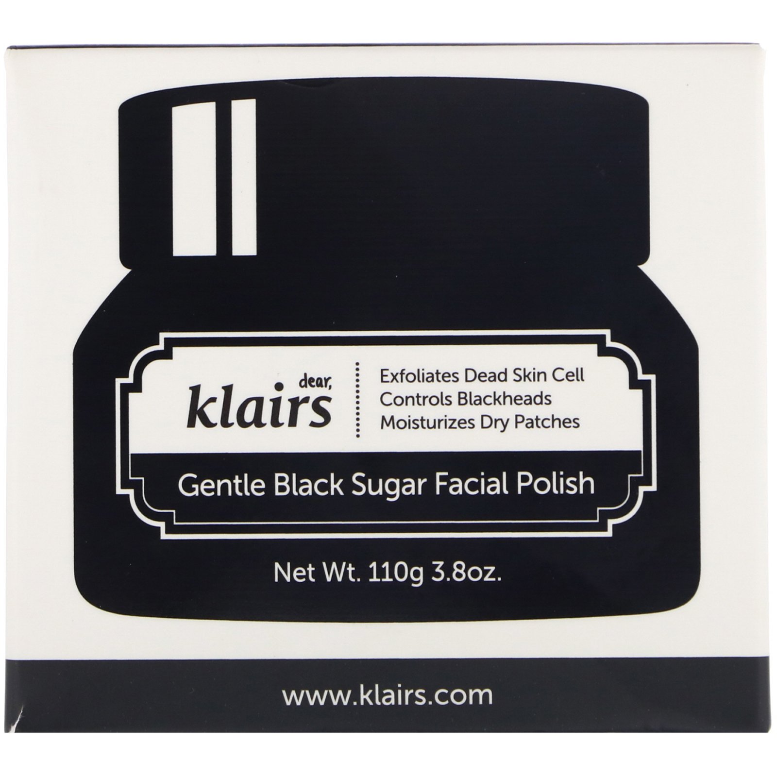 Dear, Klairs, Gentle Black Sugar Facial Polish, 3.8 oz (110 g) - Imagem 2