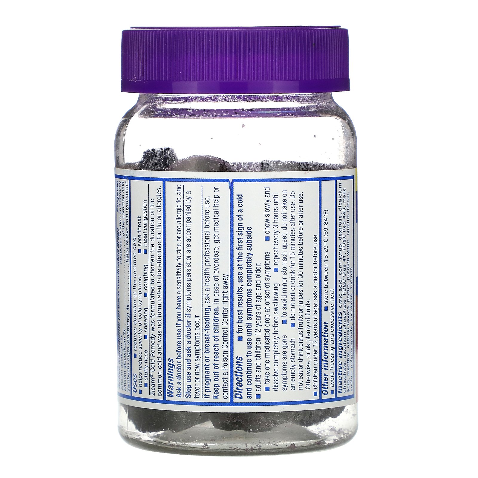 Zicam, Cold Remedy, Medicated Fruit Drops Plus Elderberry, Mixed Berry, 25 Drops - Imagem 2