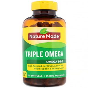 Nature Made, Triple Omega, Ômegas 3-6-9, 150 Cápsulas Softgel
