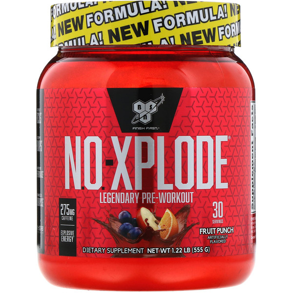 BSN, N.O.-Xplode, Pré-Treino Lendário, Ponche de Frutas, 555 g (1,22 lb)