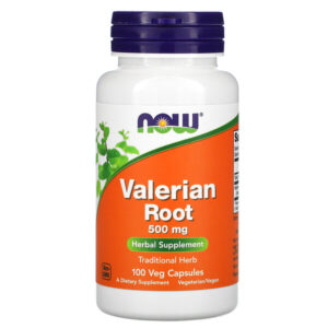 Now Foods, Raiz Valeriana, 500 mg, 100 Cápsulas Vegetais