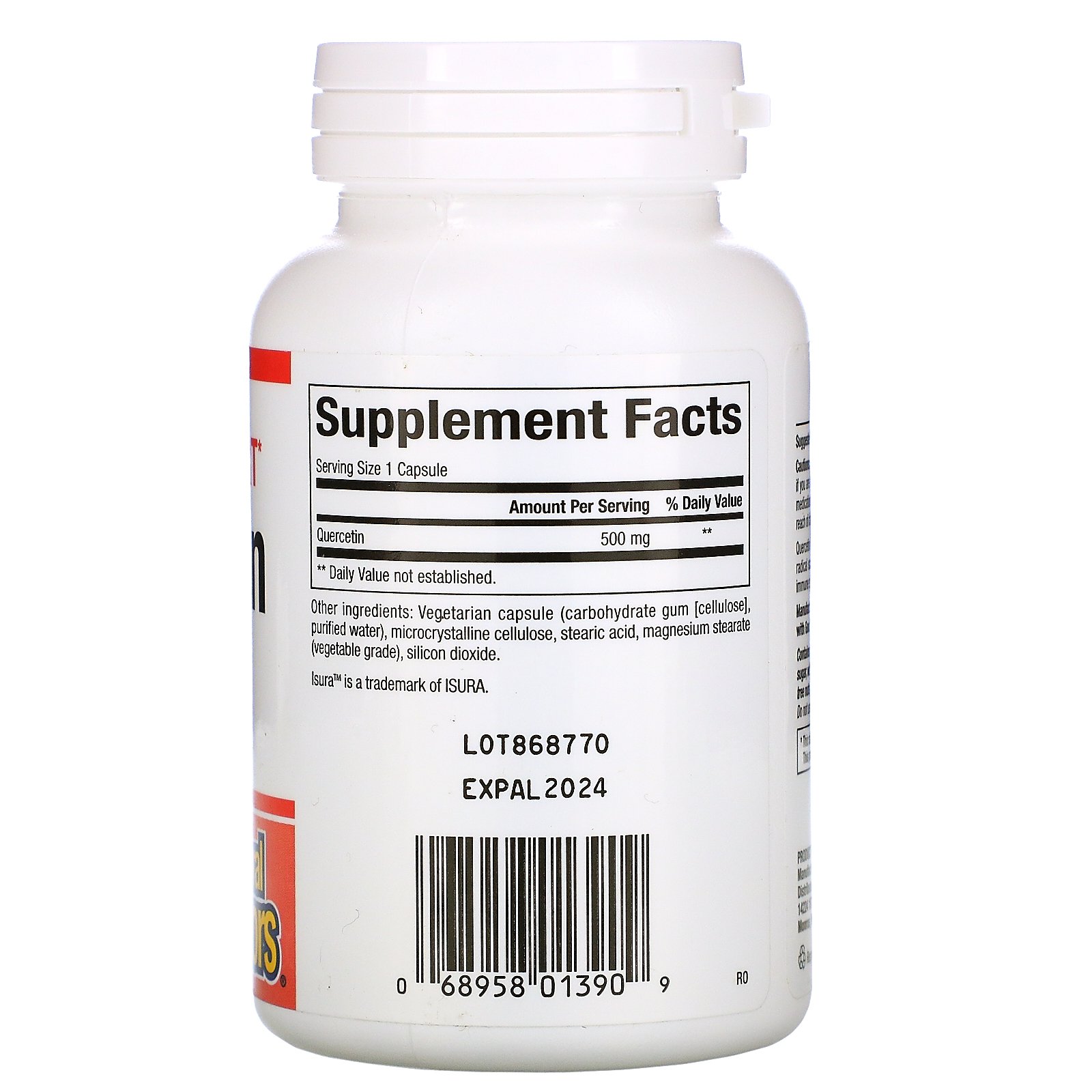Natural Factors, Quercetin, 500 mg, 60 Vegetarian Capsules - Imagem 2