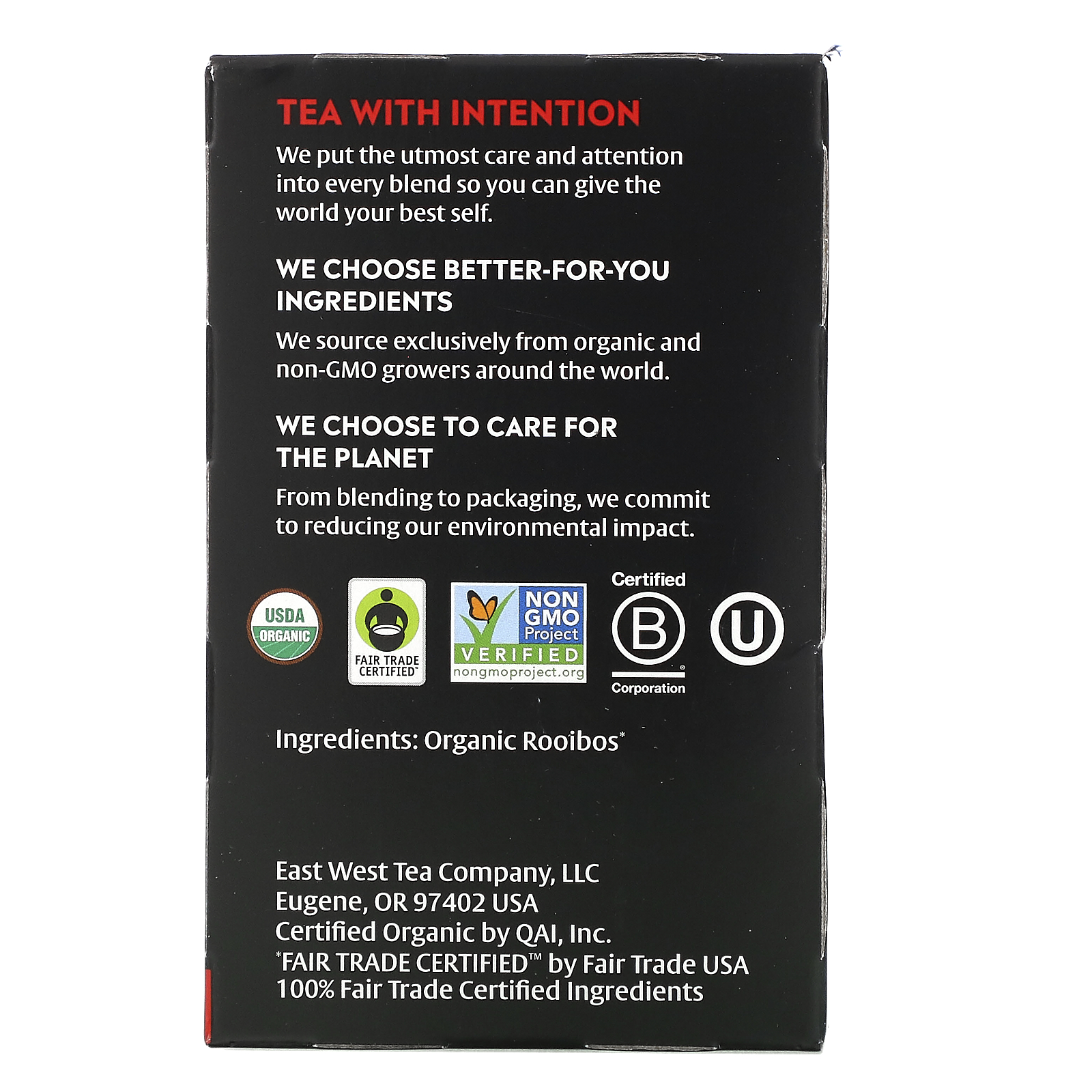 Choice Organic Teas, Herbal Tea, Organic Rooibos, Caffeine-Free, 16 Tea Bags, 1.12 oz (32 g) - Imagem 2